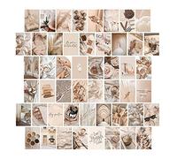 WOONKIT Beige Wall Collage Kit, Aesthetic Pictures, Teen Girls Room Decor, 50PCS 4X6 IN