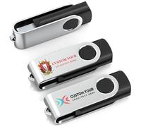 Wooolken Clé USB personnalisée Pen Drive 2.0 Pack de 20 Texte gravé Noir, Motif, Entreprise ou Logo personnalisé 128 Mo/256 Mo/512 Mo/1 Go/2 Go/4 Go/8 Go/16 Go/32 Go/64 Go/128 Go