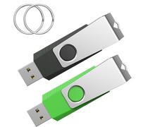 Wooolken Lot de 2 Clé USB 1 Go 2.0, cle USB pour PC/Ordinateur Portable/Smart TV/Voiture（Noir et Vert）