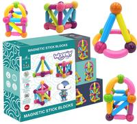 WOOPIE Blocs de construction magnétiques grands et épais 28 pcs.