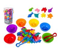 WOOPIE Jeu éducatif avec trieur de couleurs Terre de mer 64 el.