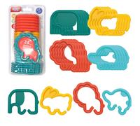 WOOPIE Jouet sensoriel Jouets à mâcher pour enfants Pendentifs animaux Chaîne 24 el.