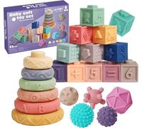 WOOPIE Puzzle sensoriel Presser l'eau Puzzle sonore Apprendre à compter 23 el.
