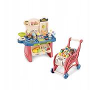 WOOPIE Store Supermarket Shopping Cart Ice Cream Sweets + 40 Akc.