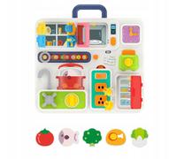 WOOPIE Tableau de manipulation pour la cuisine avec horloge et effets sonores et lumineux Montessori