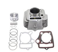 WOOSTAR 52,4mm Aluminium Cylindre à Grand Alésage avec Kit de Segments de Piston Remplacement pour Lifan 110cc 125cc 4 roues moto ATV Quad Go Kart Dirt Pit Bike Dune Buggy