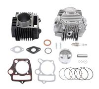 WOOSTAR 52.4mm Cylindre à Gros Alésage et La Tête 66mm Assemblage de Vannes avec Kit de Segments de Piston Remplacement pour 4 Temps 110cc Chinois Taotao Coolster Moteur ATV Go Kart Dirt Bike