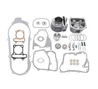 WOOSTAR 57,4mm Cylindre Complet à Gros Alésage et Kit de Reconstruction de Culasse Remplacement pour 4 Temps GY6 150cc 157QMJ 152QMI Moteur Chinois ATV Quad Scooter Go Kart