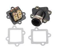 WOOSTAR Carburateur Vanne à Lames Collecteur D'admission Remplacement pour 2 Temps 49cc 50cc Moteur Aerox 50 SR50 Zuma 50 BWS 50 Vino 50 JOG 50 Scooter