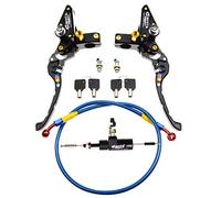 WOOSTAR Motocyclette Kit D'embrayage Hydraulique Maître-Cylindre avec CNC Levier de Frein Remplacement pour YZF 1000R Banshee 350 2001 YZ426F 2017 CRF450R Suzuki GSX650F CR250 Dirt Pit Bike Noir