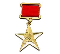 wootall Médaille de héros du travail socialiste de l'Union soviétique CCCP Russie Labor Star Medal-WW2 USA URSS Badge militaire Collection Souvenir Épinglettes Copie Héros du travail socialiste