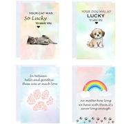 wootile Lot de 12 cartes de condoléances pour perte d'animaux de compagnie - Cartes de condoléances attentionnées - Cartes de vœux de deuil pour les amoureux des animaux, toiletteurs de chiens,