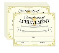 wootile Lot de 25 certificats de réussite en or vierges, 20,3 x 25,4 cm, pour remise de diplôme, réussites, étudiants, reconnaissance des enseignants