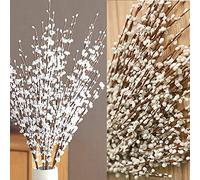 Wootkey Lot de 5 Fleurs de Jasmin artificielles de 76,2 cm de Long pour Noël, Nouvel an, Art Floral, Maison, Bureau, décoration de fête (Blanc)