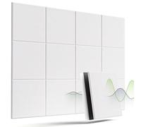 Woovio Panneau Acoustique 12 Pack Anti Bruit Panneau Acoustiques Auto-adhésif Isolant Phonique Haute Densité Isolation Phonique Porte Podcasts Studio, Jeux Salle, 30 * 30 * 1cm (Carré 12 pièces)