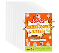 WOOWAIR Plastique Fou Transparent A5 - Kit Magique Bricolages, 25 Feuilles, 20x14.5cm