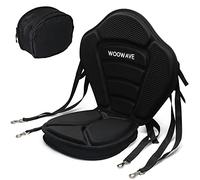 WOOWAVE Siège de Kayak rembourré épais réglable pour Bateau de pêche avec Dossier Haut Confortable et Sac de Rangement Amovible pour siège Universel