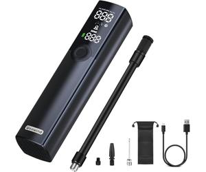 Woowind BP188 Pompe à Vélo 120PSI/8,3BAR,Gonfleur Pneus Voiture,Compresseur Velo,Adaptée aux Valves Presta/Schrader,Portatif pour Vélo Route,VTT,Scooter