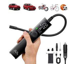 Woowind Compresseur Air Portatif Premium, Câble 12V, SUV, 10.3BAR | Gonfleur De Pneu Premium, 2X Plus Rapide, Pompe À Air Pour Pneus Voiture, Arrêt Automatique