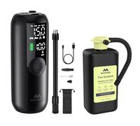 Woowind LP1 Gonfleur Pneus Voiture,150PSI Pompe a Velo,Compresseur à Air Portatif pour Voiture, Vélo, Arrêt Automatique avec Valve Presta et Schrader (LP1+Tire seanlant)