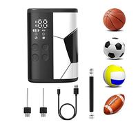 Woowind P101 Gonfleur de Balle Electrique avec Powerbank, écran LED et Aiguille Intégrée pour Le Basketball, Le Volleyball et Plus, avec Batterie de 4000 mAh