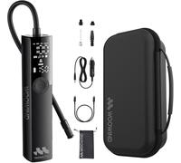 Woowind Ventus Pro Kit compresseur d'air portable 150 PSI avec sac de protection rigide - Gonfle pneus voiture, SUV, Pickup, moto, vélo sans fil ou 12 V DC, arrêt automatique, lumière LED SOS