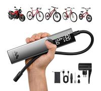 Woowind Ventus Ride Pompe a Velo, 150 PSI/10,3 Bar, Gonfleur Electrique, Gonflage en 2 Minutes, Compresseur Portatif Compatible Presta, Schrader et Dunlop pour Route, VTT & vélo électrique, avec arrêt