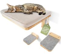 WOOWOOD® Mur d'escalade pour Chat Extra Grand et Stable I Hamac pour Chats Mur 3 pièces I Set Arbre à Chat Mural I Mur pour Chats I Chaise Longue Murale pour Animaux
