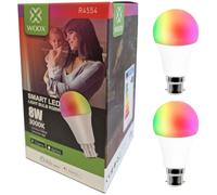 WOOX Ampoules intelligentes WiFi à changement de couleur (paquet de 2 B22)