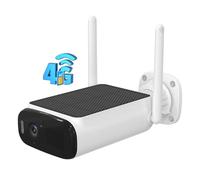 WOOX Caméra de Surveillance 4G LTE Extérieure sans WiFi, Caméra Solaire Extérieure 2K sans Fil sans WiFi, Vision Nocturne en Couleur, Grand Angle 130°, Détection par IA, Local et Cloud(Sans carte SIM)