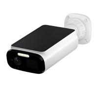 WOOX Caméra de Surveillance Extérieure Solaire 2K 3MP, Caméra WiFi Exterieur sans Fil avec Batterie, 130° Grand Angle, Vision Nocturne en Couleurs, Détection Humaine, Compatible avec Alexa et Google