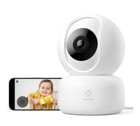 Woox Caméra de Surveillance Wi-FI intérieure, caméra de Surveillance Domestique à 360° avec détection de Mouvement/Suivi/Audio bidirectionnel, caméra de Surveillance bébé avec Vision Nocturne (R4040
