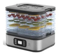Woox Deshidratador de Alimentos 240W, Deshidratador con 5 Bandejas Altura Regulable, Pantalla LED, Temporizador 99H y Temperatura Ajustable, Deshidratadora de Frutas y Verduras, Sin BPA