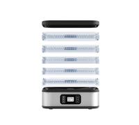 Woox Déshydrateur Alimentaire Électrique avec 5 Plateaux Empilables en Acier Inoxydable, Minuterie et Température Réglables Numériques - Préserve Fruits, Légumes, Viandes et Friandises pour Chiens
