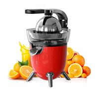 WOOX Extracteur d’orange électrique MX0217, 100 W, ABS + acier inoxydable, rouge | Presse-agrumes à moteur ultra-puissant, poignée antidérapante pour un jusage sans effort, arrêt automatique, pièces c