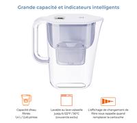 WOOX MX0200 Bouilloire filtrante 2,4L avec affichage électronique rappel d'utilisation environ 35 jours