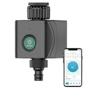 Woox Ordinateur d'irrigation WiFi 2,4 GHz, Horloge Intelligente d'irrigation de Jardin avec Application/Commande vocale, arrosage Automatique du Jardin, minuterie pour Jardin/pelouse/Cour - Noir