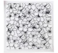 WooYangFun Craft Tampon transparent en forme de fleur pour la fabrication de cartes, la décoration et le scrapbooking 10 x 10 cm