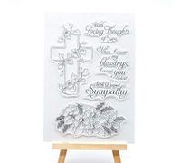 WooYangFun Joyful Home Tampon en caoutchouc transparent en forme de croix pour la fabrication de cartes et le scrapbooking