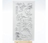WooYangFun Joyful Home - Tampon transparent en caoutchouc pour fabrication de cartes et scrapbooking - Motif dinosaure