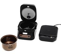 Woozoo, Cuiseur à riz à induction 2-en-1 avec plaque de cuisson, 800W, 8 modes de cuisson, Fonction d'aide de la mesure de l'eau, calcul des calories, Pour riz et céréales - Rice Cooker RC-ID31 - Noir