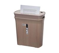 Iris Ohyama, Woozoo Destructeur de Documents/broyeur Papier, 8 Feuilles, Technologie de Coupe croisée, Corbeille 8.9L, Papier A4 - Personal Shredder Cross Cut P8GCD - Couleur Bois