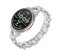 WoPail 20mm Bracelet à strass pour Amazfit Active/Active 2/2 Square/Cheetah (Square)/GTR Mini/Bip 3/Bip 3 Pro, Bracelet métallique de remplacement pour GTS 3/4/4 Mini - Argent