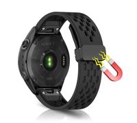 WoPail 22mm QuickFit Bracelet pour Garmin Fenix 8 Pro 47mm/Quatix 8 | Magnétique Bracelets de Remplacement pour Garmin Tactix 8 47mm / Descent G2 / Fenix E / 7 / 7 Pro Noir