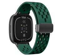 WoPail Silicone Bracelet pour Fitbit Versa 4/Fitbit Versa 3/Sense 2/Sense | Bracelets Magnétique Doux Sport Bracelets de Remplacement Vert