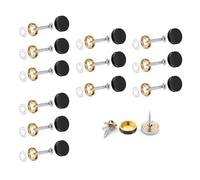 Wopanxye 12 ensembles de vis en acier inoxydable pour miroir de 16 mm, vis décoratives avec couvercle brossé, vis à couvercle pour miroirs, meubles, panneaux muraux dans la salle de bain, clous pour