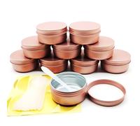 Wopanxye Lot de 10 boîtes de voyage en aluminium rechargeables de 80 g pour cosmétiques, baume à lèvres, crème, toner, fard à paupières, bougie, thé, perles