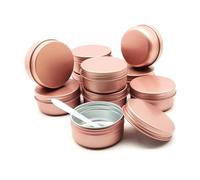 Wopanxye Lot de 10 boîtes en aluminium de 50 ml, 50 g, petits pots de maquillage ronds avec couvercles à vis pour cosmétiques, baumes à lèvres, toner, crème, bougie, thé, cire, rose