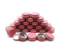 Wopanxye Lot de 24 bocaux en aluminium de 10 ml, conteneurs de maquillage rechargeables avec couvercle à visser pour cosmétiques, baume à lèvres, crème, toner, fard à paupières, bougie, thé, perles