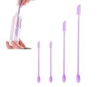 Wopanxye Lot de 4 mini spatules de beauté, spatule de maquillage en silicone pour cosmétiques et cuisine, pot de cuisson, crème pour obtenir la dernière goutte de lotion à partir d'un pot étroit